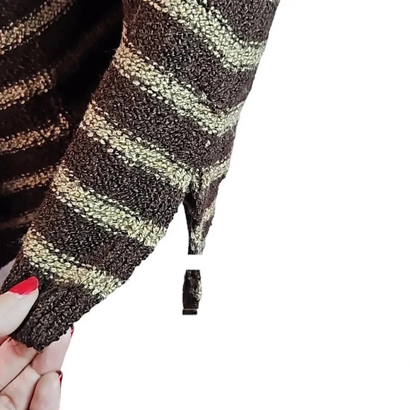 Carolyn Taylor Essentials Striped Turtleneck Tunic Sweater Size L - Picture 11 of 16